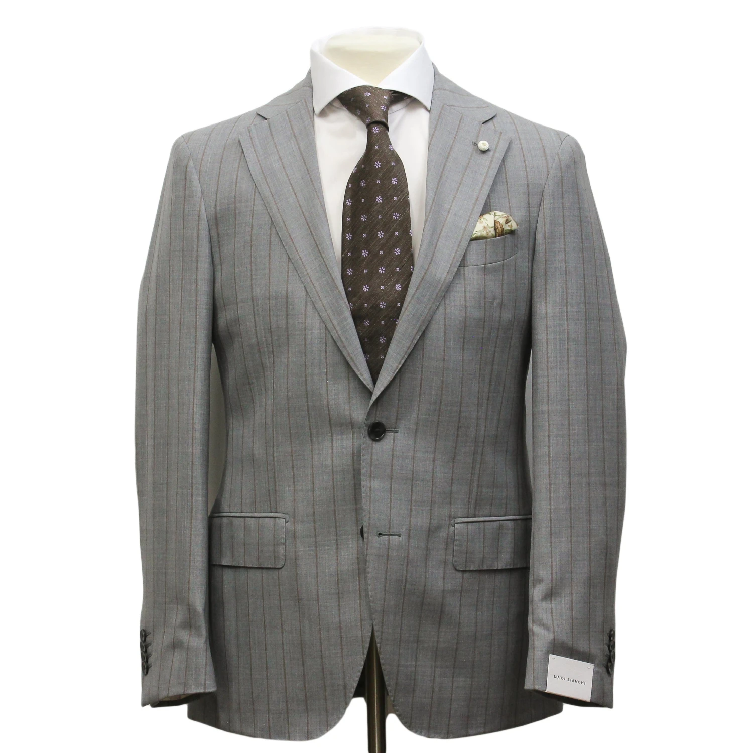 Gray Pin-Stripe Luigi Bianchi Mantova Suit 3 Gray Pin-Stripe Luigi Bianchi Mantova Suit