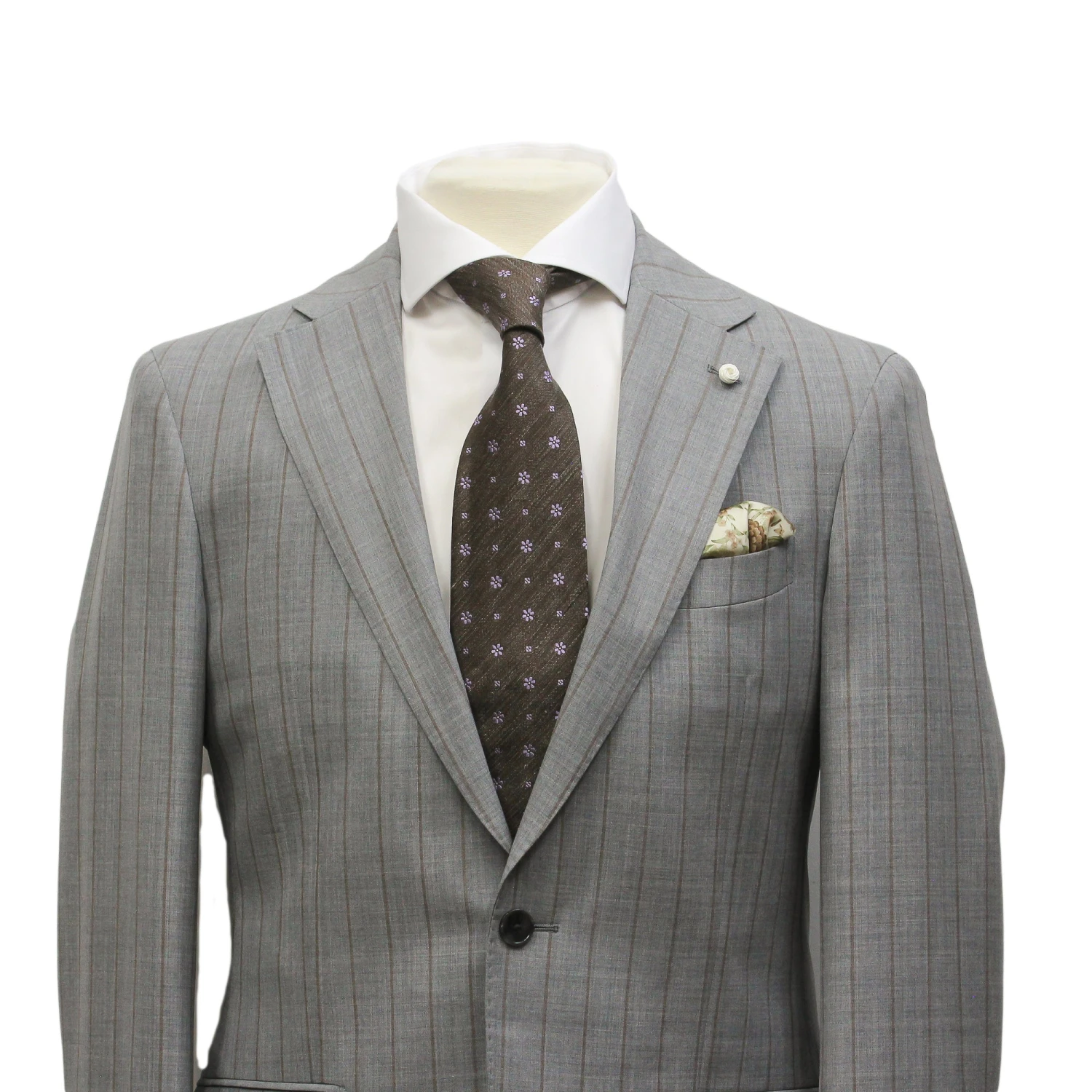 Gray Pin-Stripe Luigi Bianchi Mantova Suit 11 Gray Pin-Stripe Luigi Bianchi Mantova Suit - Image 9