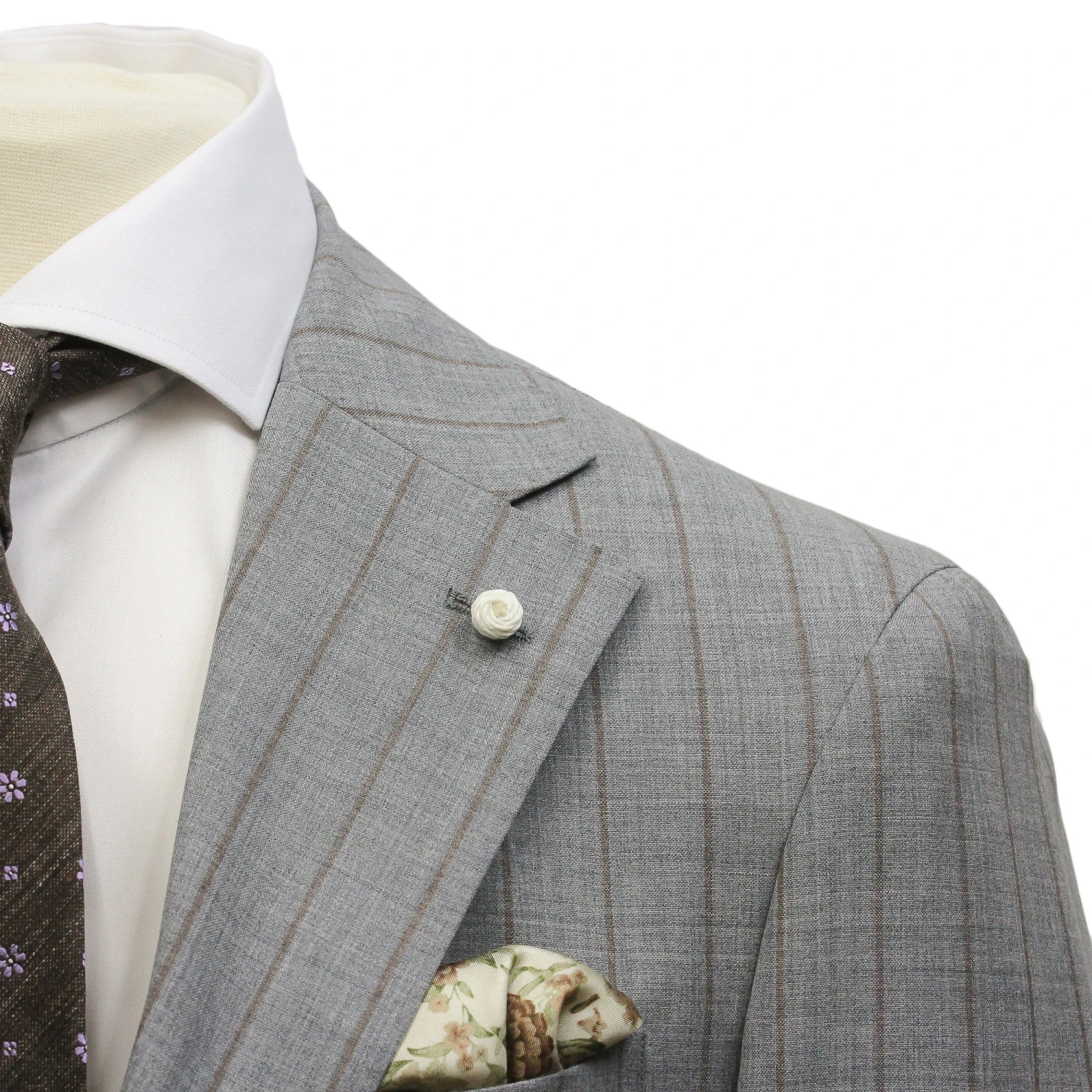 Gray Pin-Stripe Luigi Bianchi Mantova Suit 4 Gray Pin-Stripe Luigi Bianchi Mantova Suit - Image 2