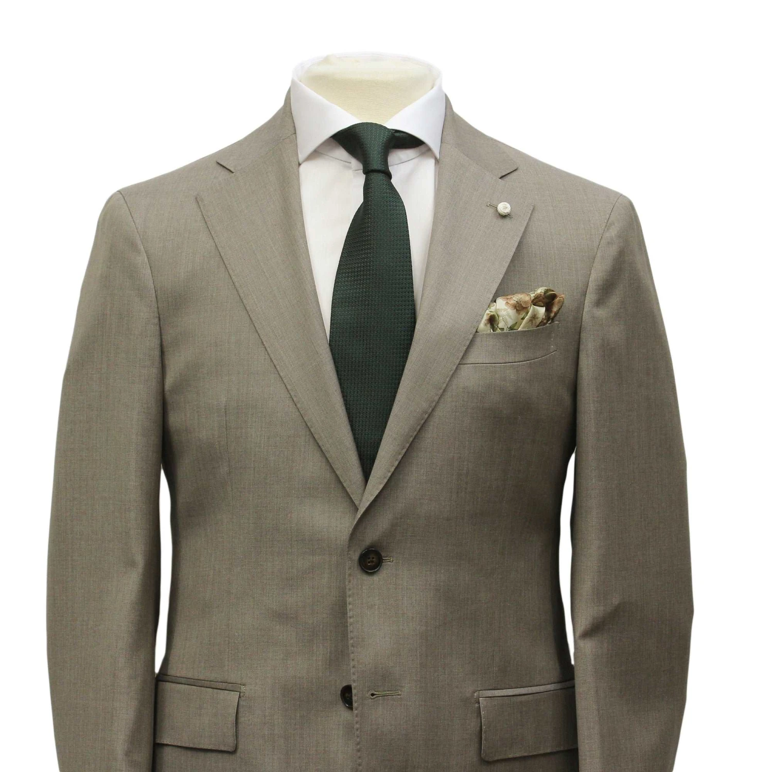 Beige Solid Dream Fit Vitale Barberis Super 110s Wool Suit - Luigi Bianchi 5 Beige Solid Dream Fit Vitale Barberis Super 110s Wool Suit - Luigi Bianchi - Image 3