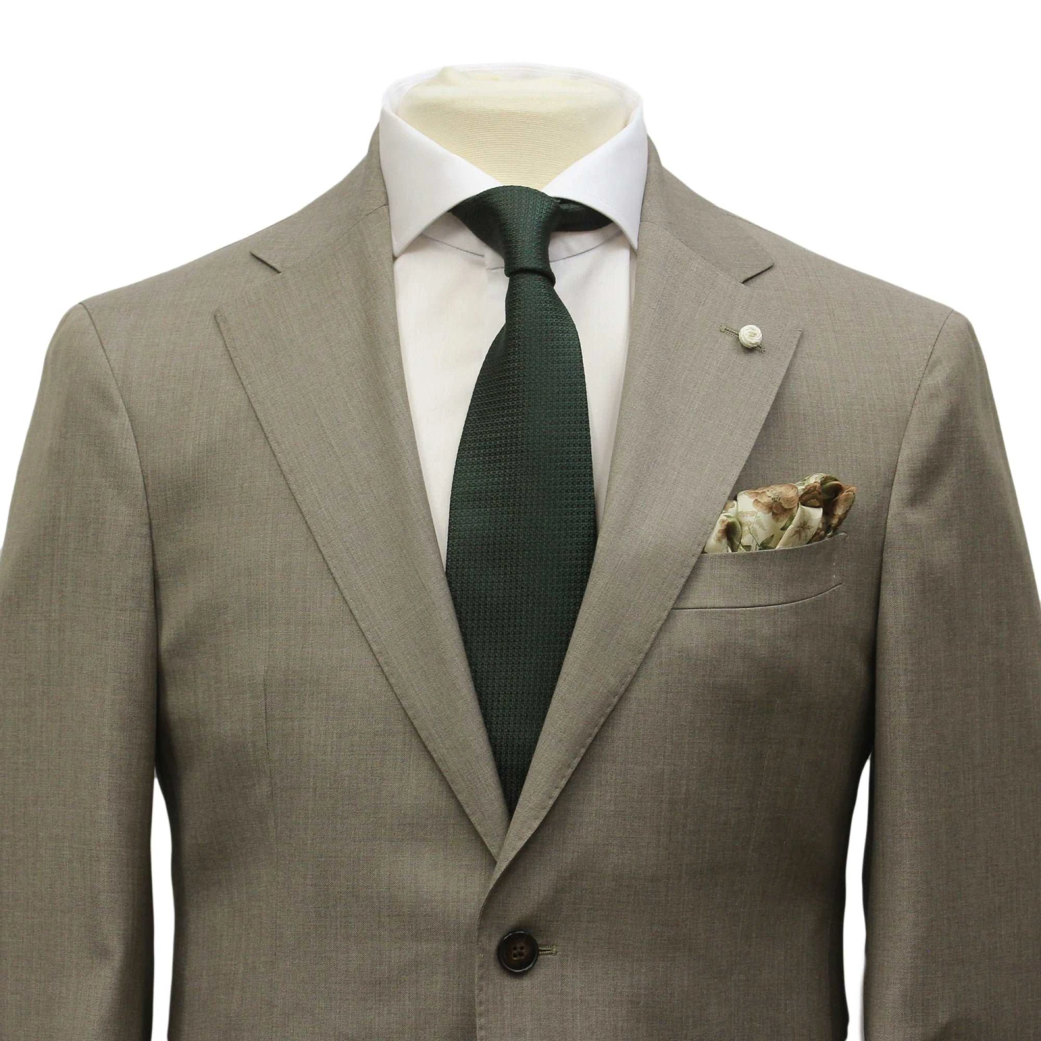 Beige Solid Dream Fit Vitale Barberis Super 110s Wool Suit - Luigi Bianchi 6 Beige Solid Dream Fit Vitale Barberis Super 110s Wool Suit - Luigi Bianchi - Image 4