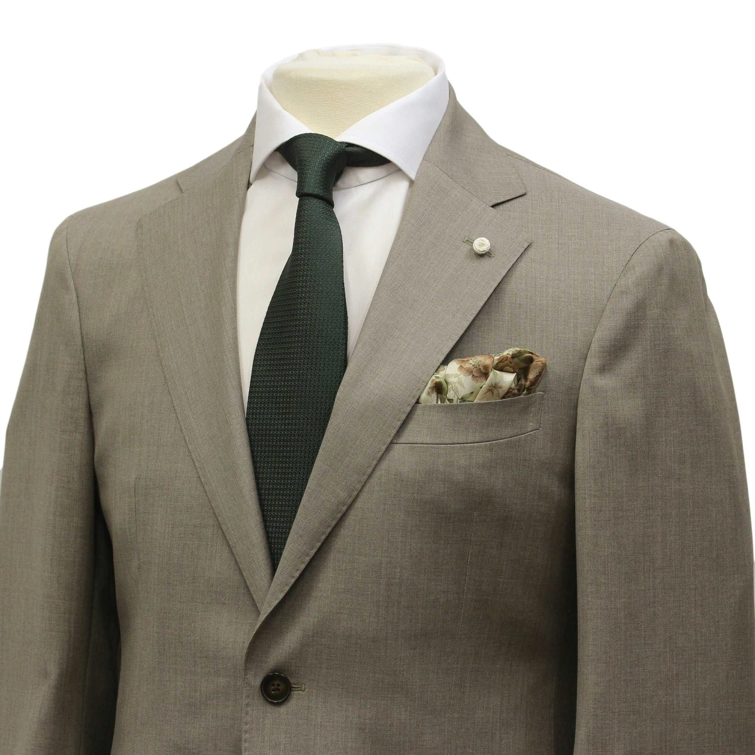 Beige Solid Dream Fit Vitale Barberis Super 110s Wool Suit - Luigi Bianchi 4 Beige Solid Dream Fit Vitale Barberis Super 110s Wool Suit - Luigi Bianchi - Image 2