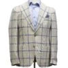 Bone Windowpane Wool-Silk-Cotton Dream Fit Sport Jacket - Luigi Bianchi