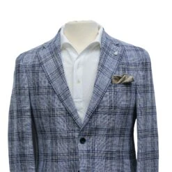 Light Blue Check Cotton-Wool Dream Fit Sport Jacket - Luigi Bianchi 11 Light Blue Check Cotton-Wool Dream Fit Sport Jacket - Luigi Bianchi -ETON Store LUIGI BIANCHI 42372 02 09