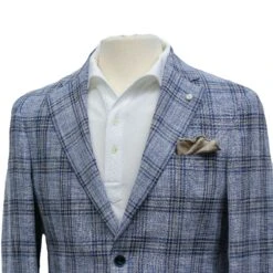 Light Blue Check Cotton-Wool Dream Fit Sport Jacket - Luigi Bianchi 13 Light Blue Check Cotton-Wool Dream Fit Sport Jacket - Luigi Bianchi -ETON Store LUIGI BIANCHI 42372 02 11