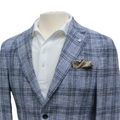 Light Blue Check Cotton-Wool Dream Fit Sport Jacket - Luigi Bianchi 10 Light Blue Check Cotton-Wool Dream Fit Sport Jacket - Luigi Bianchi -ETON Store LUIGI BIANCHI 42372 02 12