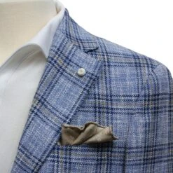 Light Blue Check Cotton-Wool Dream Fit Sport Jacket - Luigi Bianchi 14 Light Blue Check Cotton-Wool Dream Fit Sport Jacket - Luigi Bianchi -ETON Store LUIGI BIANCHI 42372 02 13