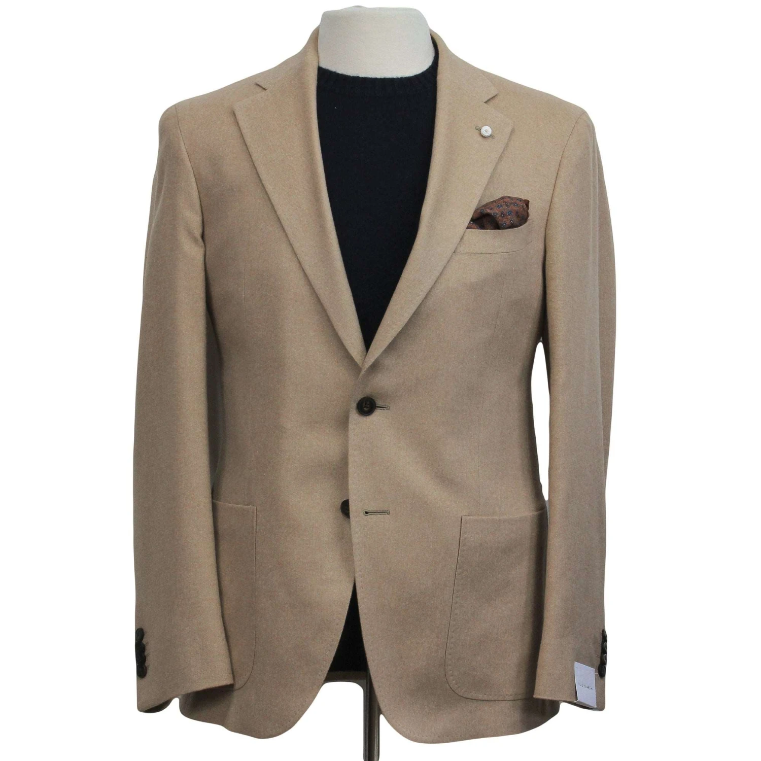 Beige Silk-Cashmere Contemporary Dream Fit Sport Jacket - Luigi Bianchi 5 Beige Silk-Cashmere Contemporary Dream Fit Sport Jacket - Luigi Bianchi - Image 3