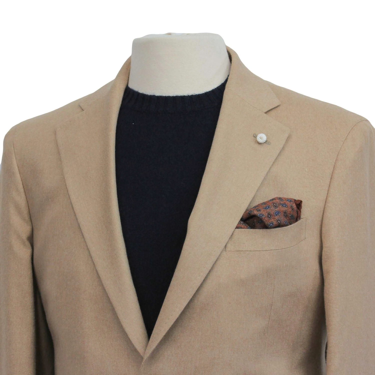 Beige Silk-Cashmere Contemporary Dream Fit Sport Jacket - Luigi Bianchi 9 Beige Silk-Cashmere Contemporary Dream Fit Sport Jacket - Luigi Bianchi - Image 7
