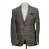 Brown & Navy Prince-of-Wales Wool/Silk/Cashmere Contemporary Fit Jacket - Luigi Bianchi 2 Brown & Navy Prince-of-Wales Wool/Silk/Cashmere Contemporary Fit Jacket - Luigi Bianchi -ETON Store LUIGI BIANCHI 42837 01 08