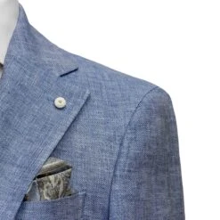 Azure Blue Linen Contemporary Fit Suit - Luigi Bianchi 16 Azure Blue Linen Contemporary Fit Suit - Luigi Bianchi -ETON Store LUIGI BIANCHI LINEN SUIT 7 8fccd86f 9fa4 4095 85f4 149e20a4024c