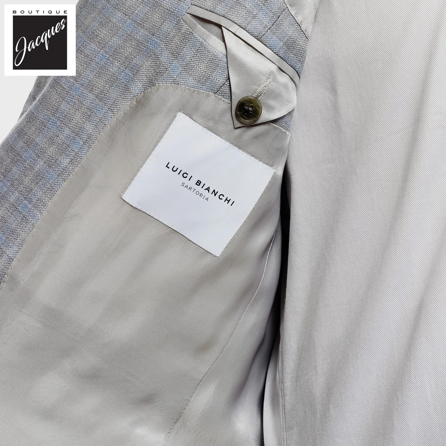 Blue Check Wool-Silk Dream Fit Sport Jacket - Luigi Bianchi 6 Blue Check Wool-Silk Dream Fit Sport Jacket - Luigi Bianchi - Image 4