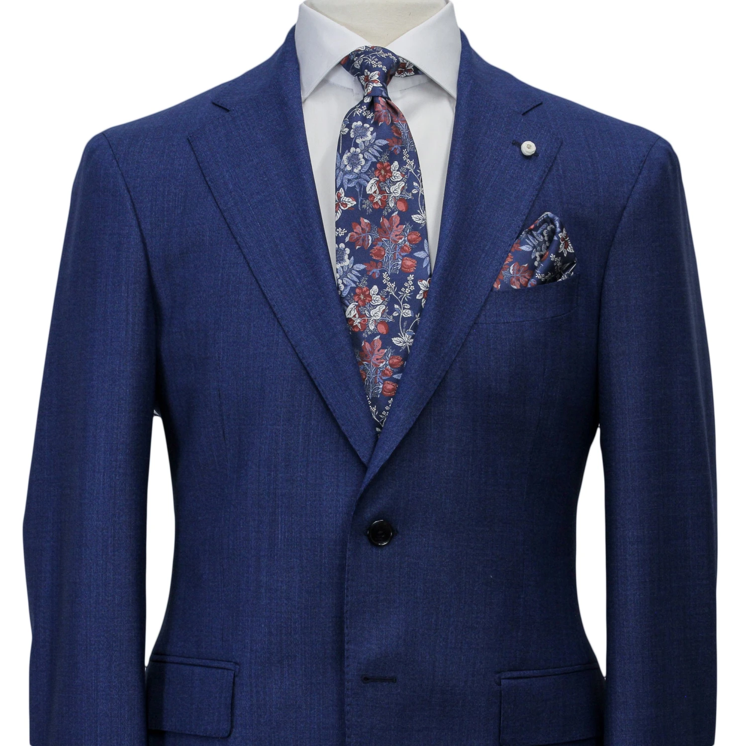 Blue Neat Loro Piana Mooving Luigi Bianchi Mantova Suit 4 Blue Neat Loro Piana Mooving Luigi Bianchi Mantova Suit - Image 2