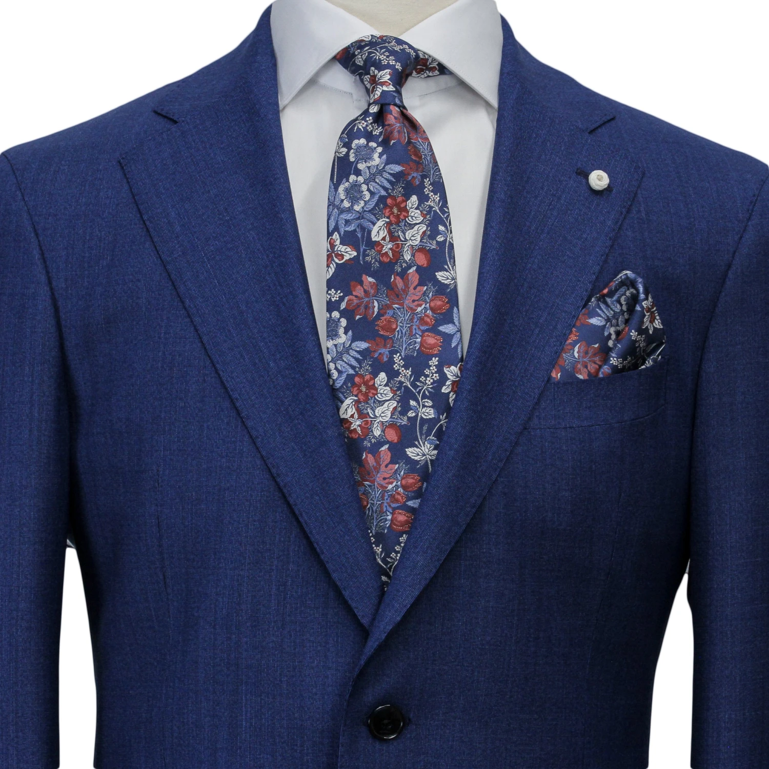 Blue Neat Loro Piana Mooving Luigi Bianchi Mantova Suit 5 Blue Neat Loro Piana Mooving Luigi Bianchi Mantova Suit - Image 3