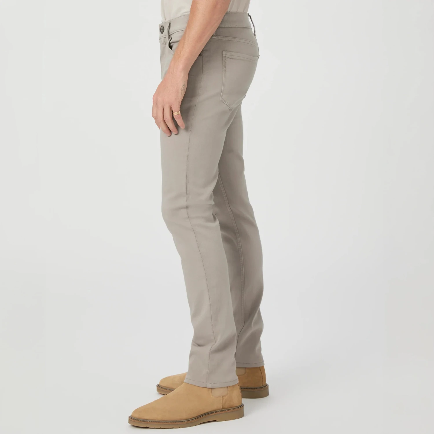 Lennox - Silver Pearl - Slim Fit Five Pocket Jean - PAIGE 7 Lennox - Silver Pearl - Slim Fit Five Pocket Jean - PAIGE - Image 5