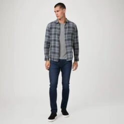 Lennox - Portola - Slim Fit Five Pocket Blue Dark Wash Jean - PAIGE 8 Lennox - Portola - Slim Fit Five Pocket Blue Dark Wash Jean - PAIGE -ETON Store M653F72 B670 01