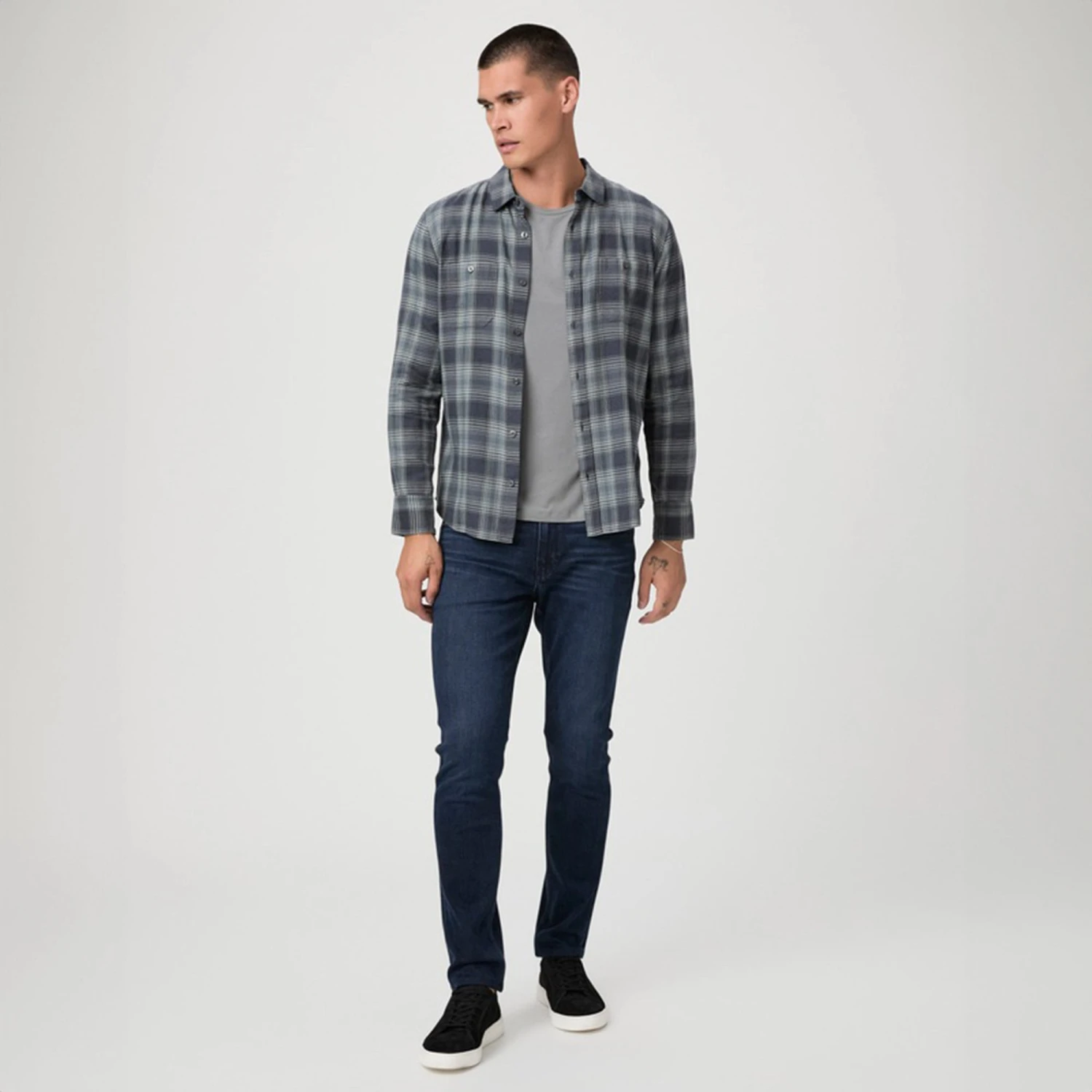 Lennox - Portola - Slim Fit Five Pocket Blue Dark Wash Jean - PAIGE 4 Lennox - Portola - Slim Fit Five Pocket Blue Dark Wash Jean - PAIGE - Image 2