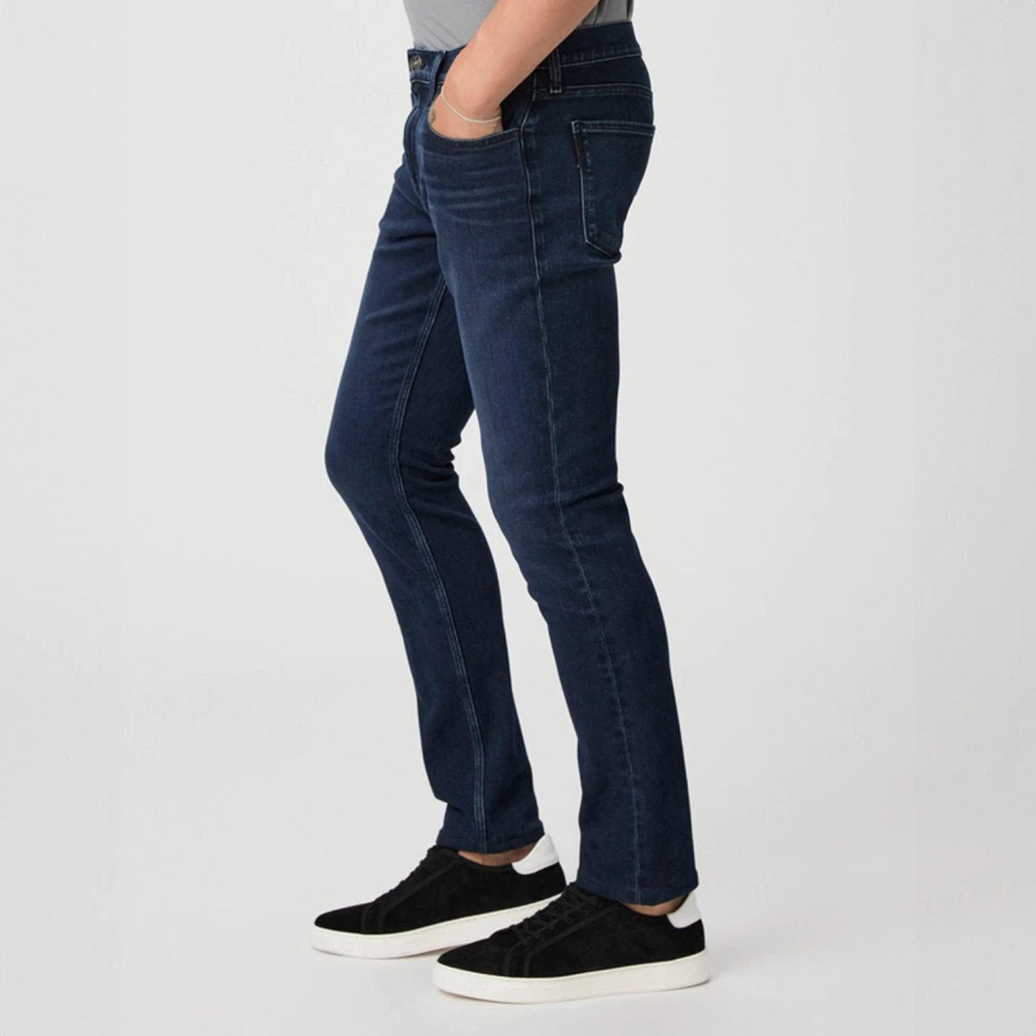 Lennox - Portola - Slim Fit Five Pocket Blue Dark Wash Jean - PAIGE 5 Lennox - Portola - Slim Fit Five Pocket Blue Dark Wash Jean - PAIGE - Image 3