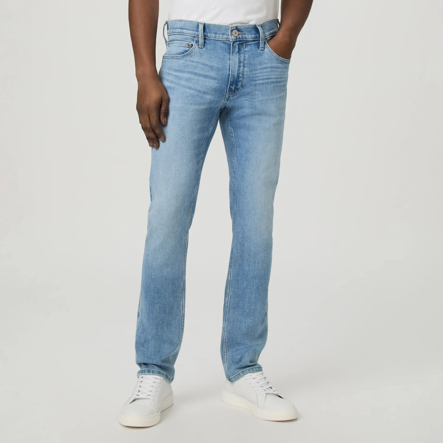 Lennox - Emberton - Blue Light Wash Slim Fit Vintage Transcend Jeans - PAIGE 5 Lennox - Emberton - Blue Light Wash Slim Fit Vintage Transcend Jeans - PAIGE - Image 3