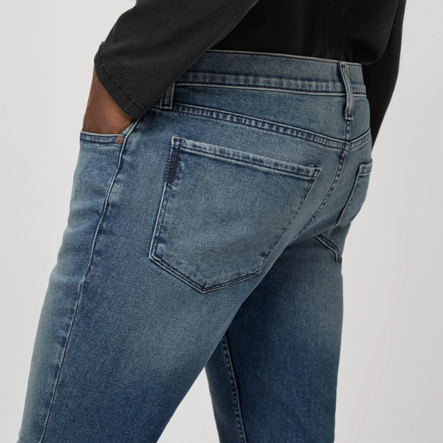 Lennox - Cheo - Slim Fit Five Pocket Blue Stone Wash Heritage Jean - PAIGE 7 Lennox - Cheo - Slim Fit Five Pocket Blue Stone Wash Heritage Jean - PAIGE - Image 5