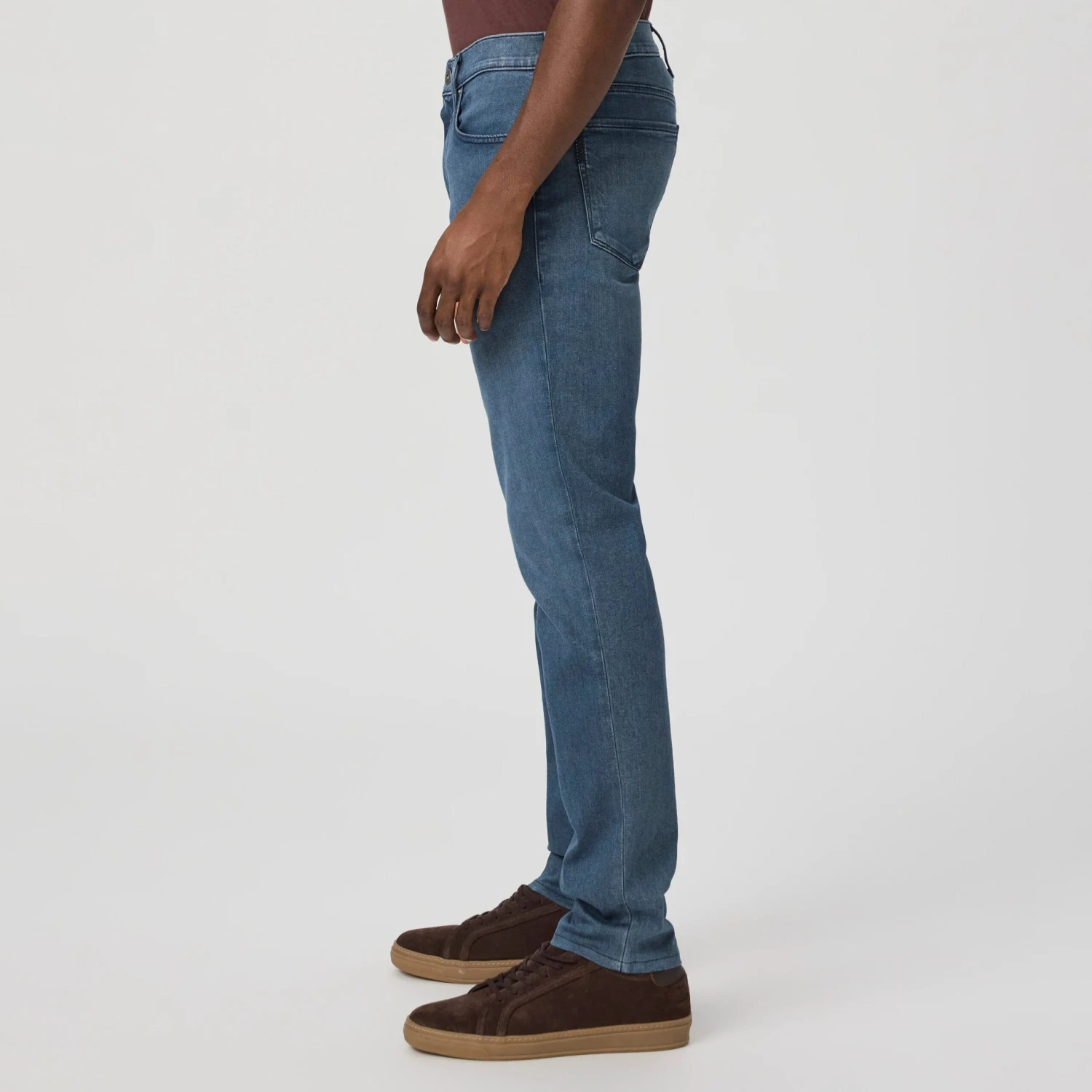 Lennox - Dego - Slim Fit Mid Blue Wash Transcend Jeans - PAIGE 5 Lennox - Dego - Slim Fit Mid Blue Wash Transcend Jeans - PAIGE - Image 3