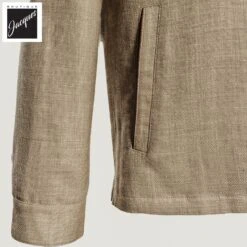 Oatmeal Linen Wool Field Jacket - MANTO 8 Oatmeal Linen Wool Field Jacket - MANTO -ETON Store MANTOGUG2699 3