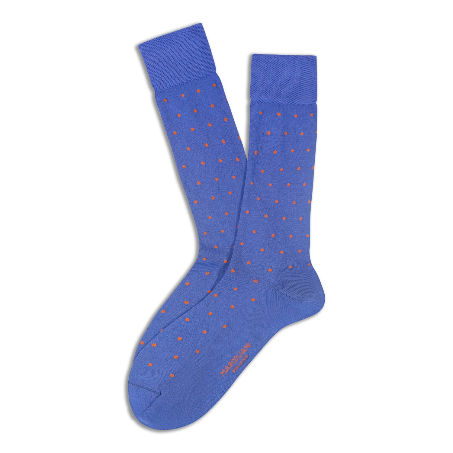 Lavender Polka Dot Pima Cotton Mid-Calf Socks - Marcoliani 3 Lavender Polka Dot Pima Cotton Mid-Calf Socks - Marcoliani