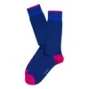 Electric Blue Palio Stripe Pima Cotton Mid-Calf Sock - Marcoliani 2 Electric Blue Palio Stripe Pima Cotton Mid-Calf Sock - Marcoliani -ETON Store MAR3231T036