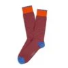 Orange Palio Stripe Pima Cotton Mid-Calf Sock - Marcoliani 2 Orange Palio Stripe Pima Cotton Mid-Calf Sock - Marcoliani -ETON Store MAR3231T 050 1