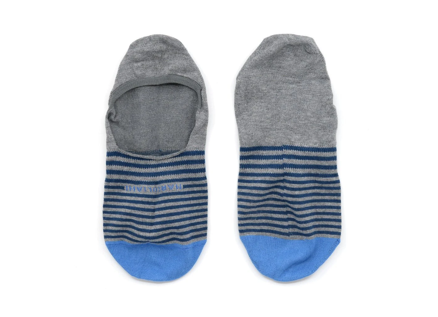 Grey Stripe Invisible Touch No-Show Socks - Marcoliani 4 Grey Stripe Invisible Touch No-Show Socks - Marcoliani - Image 2