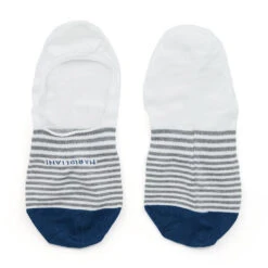 White Stripe Invisible Touch No-Show Socks - Marcoliani 7 White Stripe Invisible Touch No-Show Socks - Marcoliani -ETON Store MAR3311S 008