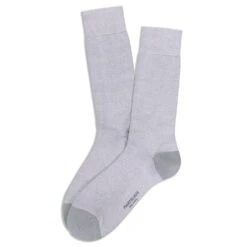 Ice Gray Classic Plain Fresh Of Modal Mid-Calf Socks - Marcoliani