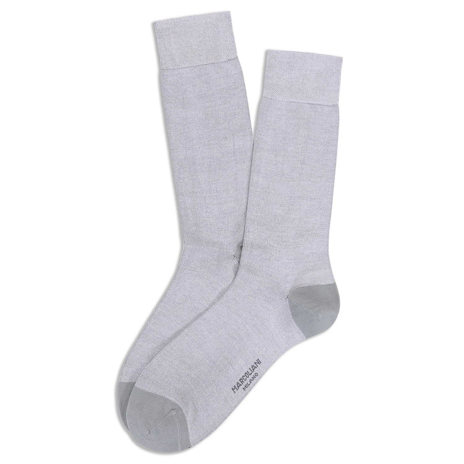 Ice Gray Classic Plain Fresh Of Modal Mid-Calf Socks - Marcoliani 3 Ice Gray Classic Plain Fresh Of Modal Mid-Calf Socks - Marcoliani