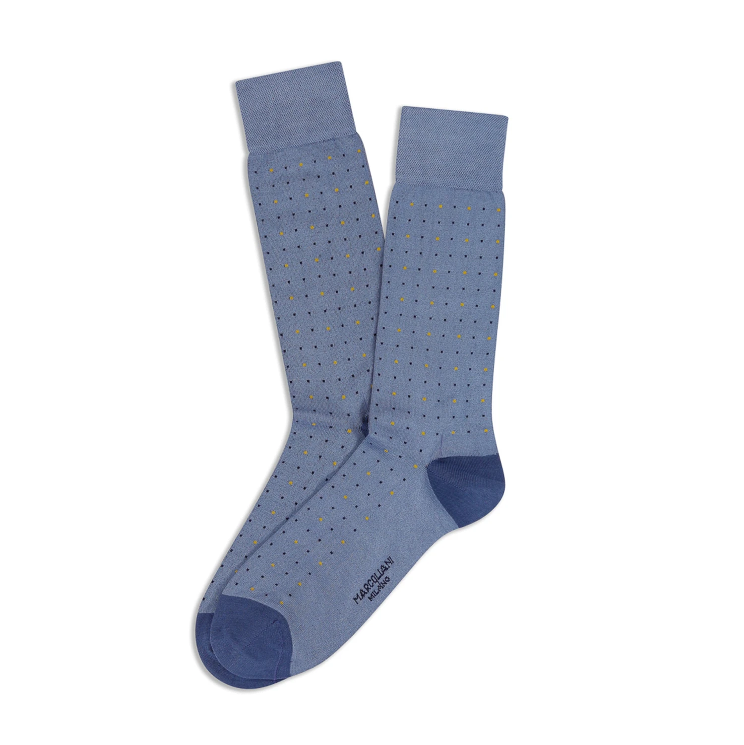 Light Denim Blue Fresh Of Modal Micro Dots Mid-Calf Socks - Marcoliani 3 Light Denim Blue Fresh Of Modal Micro Dots Mid-Calf Socks - Marcoliani