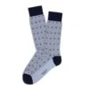 Light Blue Lisle Tie Flowers Pima Cotton Mid-Calf Socks - Marcoliani 1 Light Blue Lisle Tie Flowers Pima Cotton Mid-Calf Socks - Marcoliani -ETON Store MAR4621T 021 1