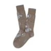 Cappuccino Fresh Of Modal Paisley Flower Mid-Calf Socks - Marcoliani