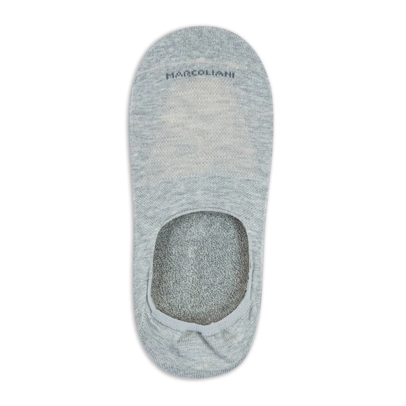 Silver Gray Invisible Touch Micro-Cushion Pima Cotton No-Show Socks - Marcoliani 3 Silver Gray Invisible Touch Micro-Cushion Pima Cotton No-Show Socks - Marcoliani