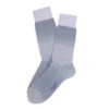 Ice Gray Shaded Gradient Pima Cotton Mid-Calf Socks - Marcoliani