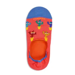 Coral Cactus Pima Cotton Invisible Touch No-Show Socks - Marcoliani