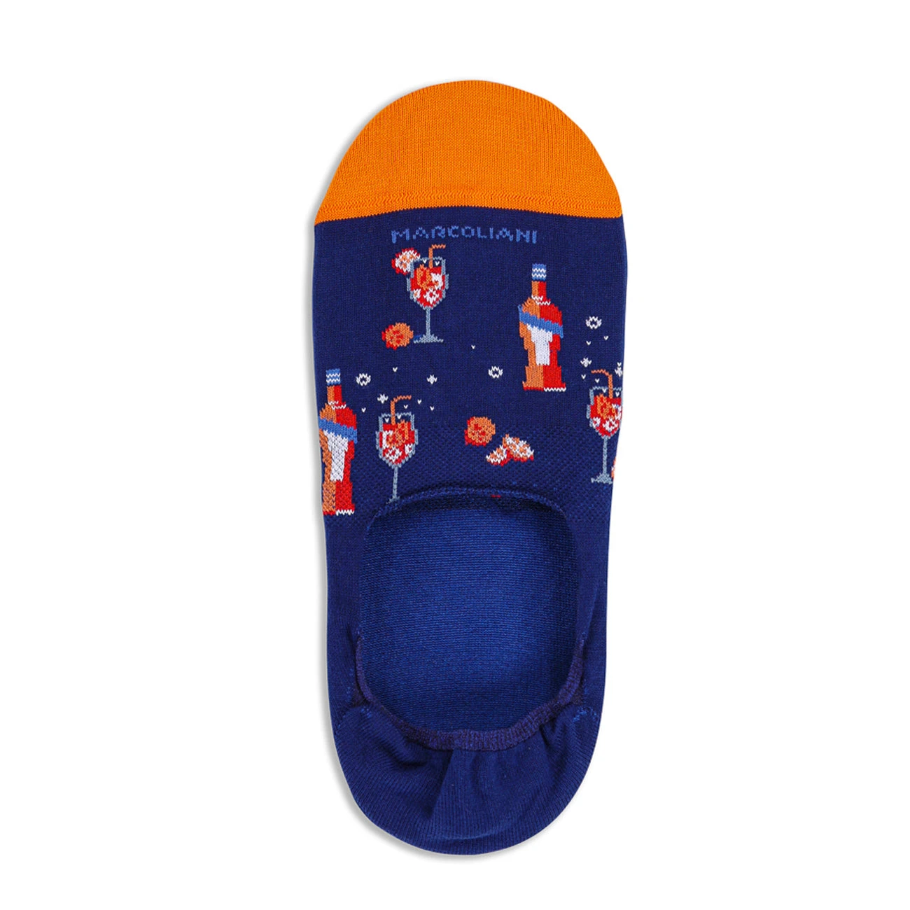 Royal Blue Aperol Spritz Invisible Touch No-Show Socks - Marcoliani 3 Royal Blue Aperol Spritz Invisible Touch No-Show Socks - Marcoliani