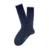 Navy & White Anchor Motif Pima Cotton Mid-Calf Socks - Marcoliani 2 Navy & White Anchor Motif Pima Cotton Mid-Calf Socks - Marcoliani -ETON Store MAR4763T Y22 1