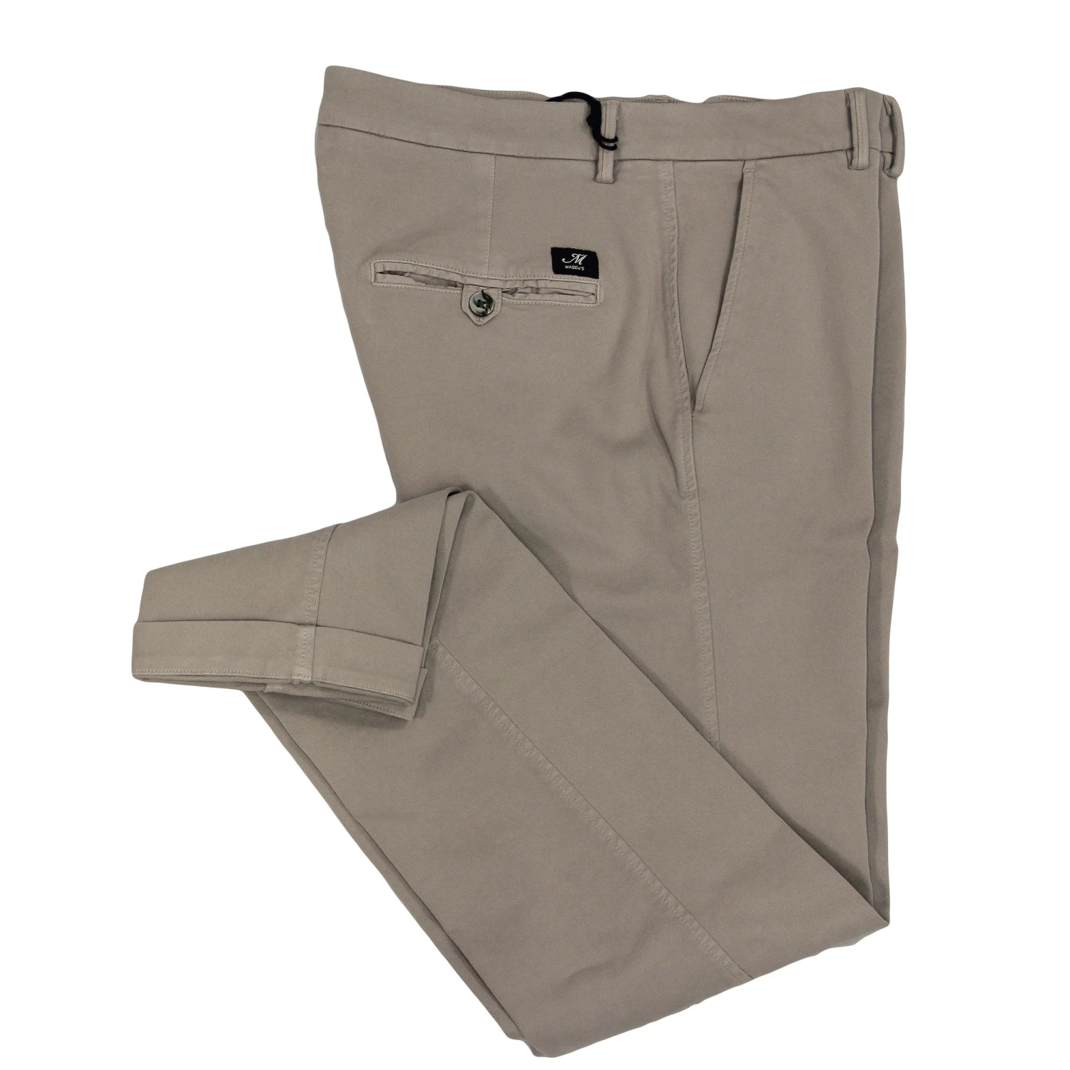 Taupe Twill Stretch Slim Fit Chino - Mason's 3 Taupe Twill Stretch Slim Fit Chino - Mason's