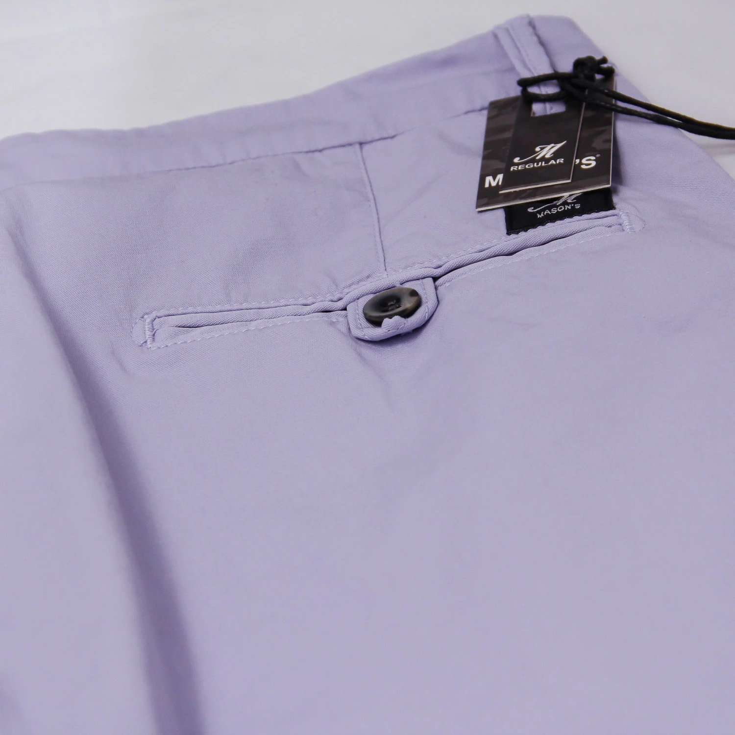 Lilac Stretch Cotton Chino Style Bermuda Shorts - Mason's 9 Lilac Stretch Cotton Chino Style Bermuda Shorts - Mason's - Image 7