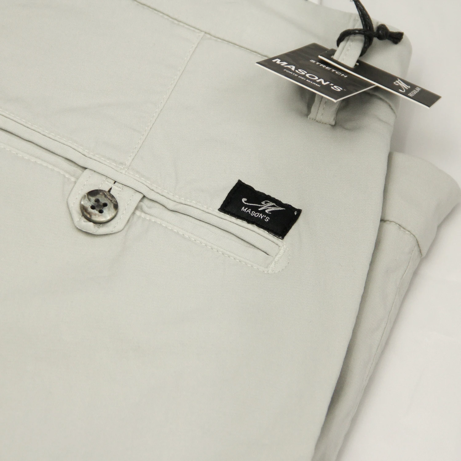 Sage Grey Stretch Cotton Bermuda Shorts - Mason's 6 Sage Grey Stretch Cotton Bermuda Shorts - Mason's - Image 4