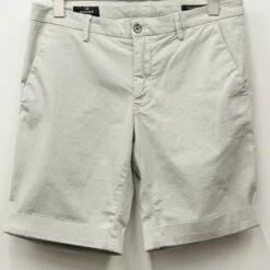 Sage Grey Stretch Cotton Bermuda Shorts - Mason's