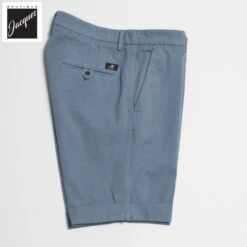 Cadet Blue Stretch Cotton Bermuda Shorts - Mason's 7 Cadet Blue Stretch Cotton Bermuda Shorts - Mason's -ETON Store MASON SME303 600 3