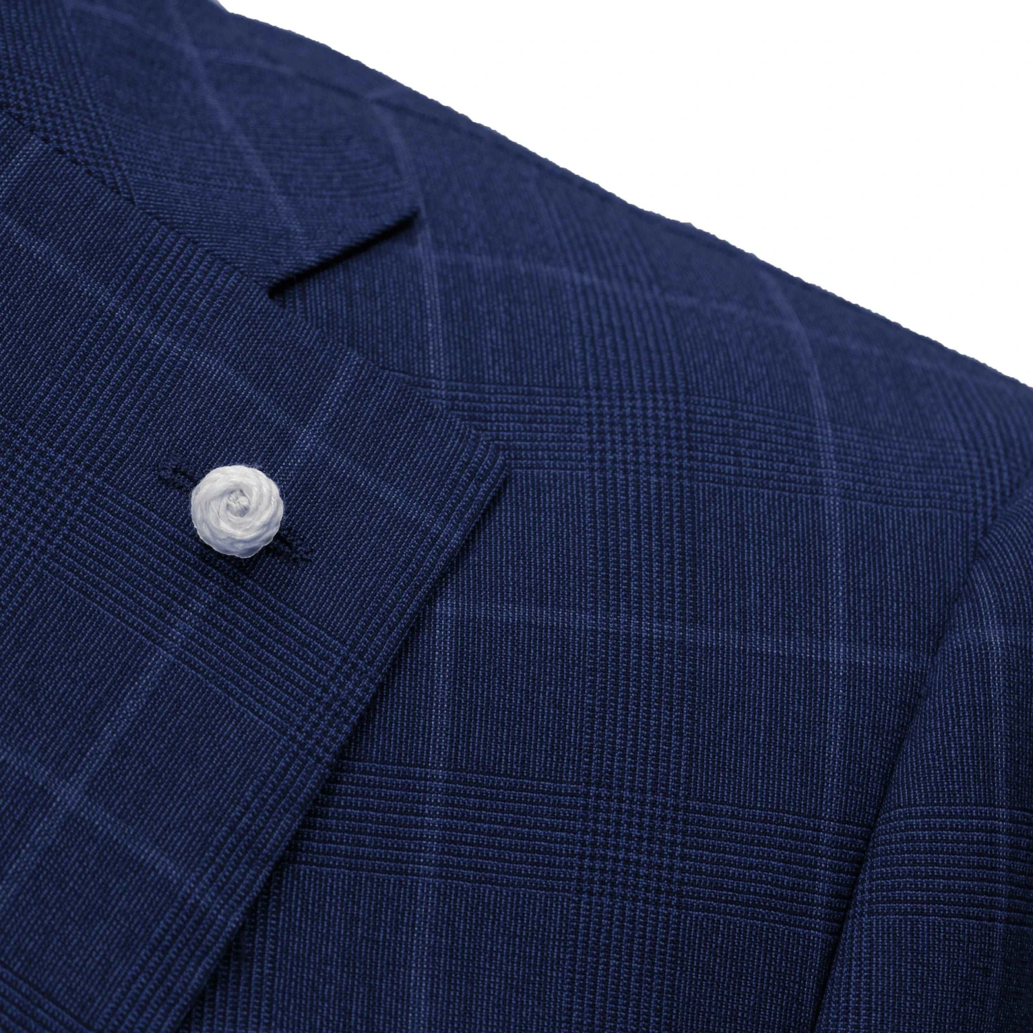 Blue Check Contemporary Fit Suit - Luigi Bianchi Mantova 7 Blue Check Contemporary Fit Suit - Luigi Bianchi Mantova - Image 5