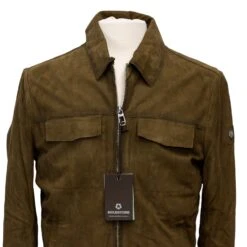 Brown Goat Suede Coat - Milestone -ETON Store MILESTONE LUINO 2