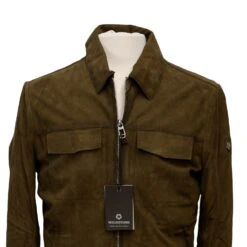 Brown Goat Suede Coat - Milestone -ETON Store MILESTONE LUINO 3