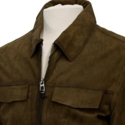 Brown Goat Suede Coat - Milestone -ETON Store MILESTONE LUINO 4